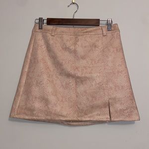 Pink Python print skirt